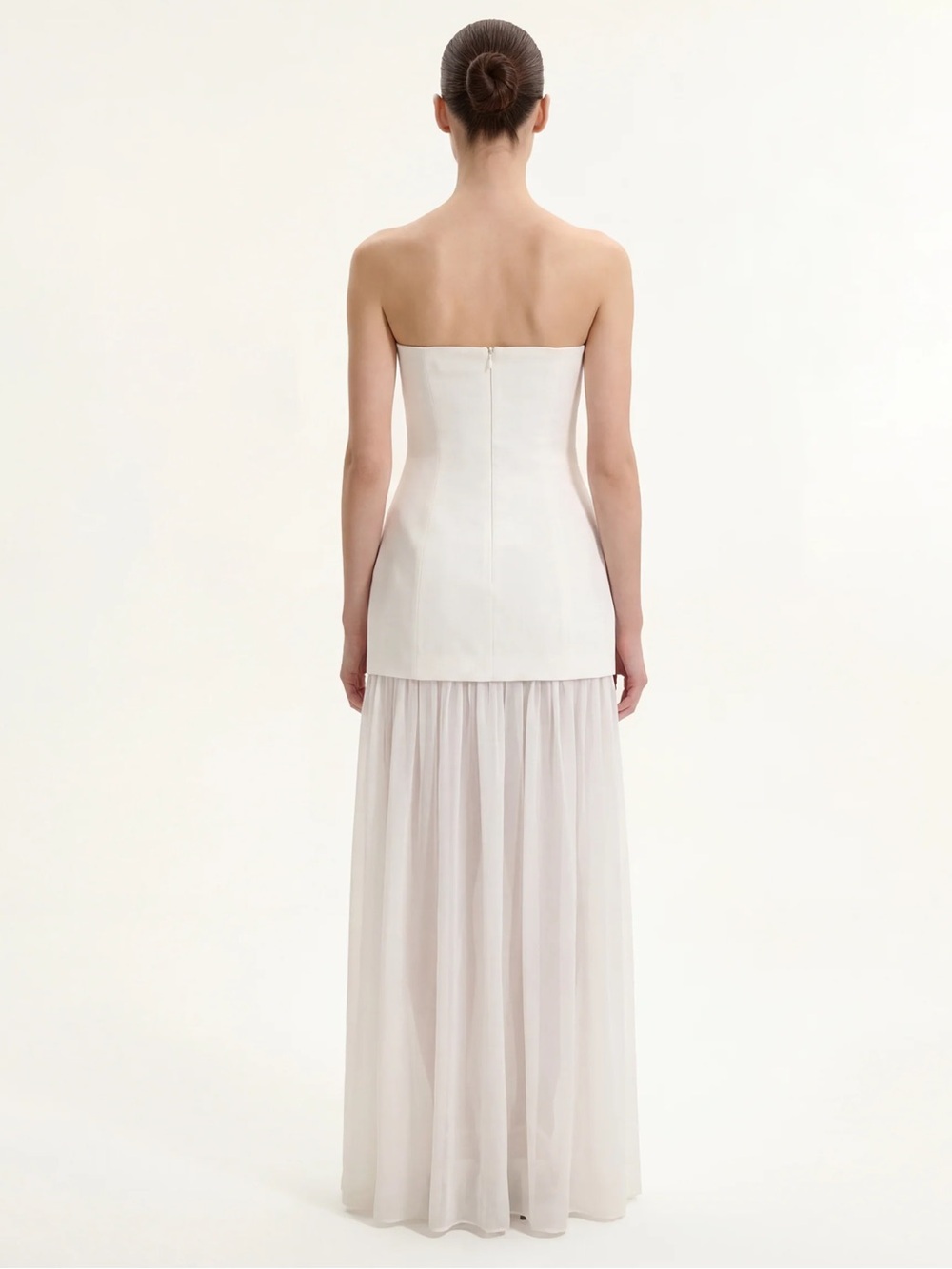 JW PEI | Floral Print Strapless Mixed Maxi Dress - Picture 3 of 4